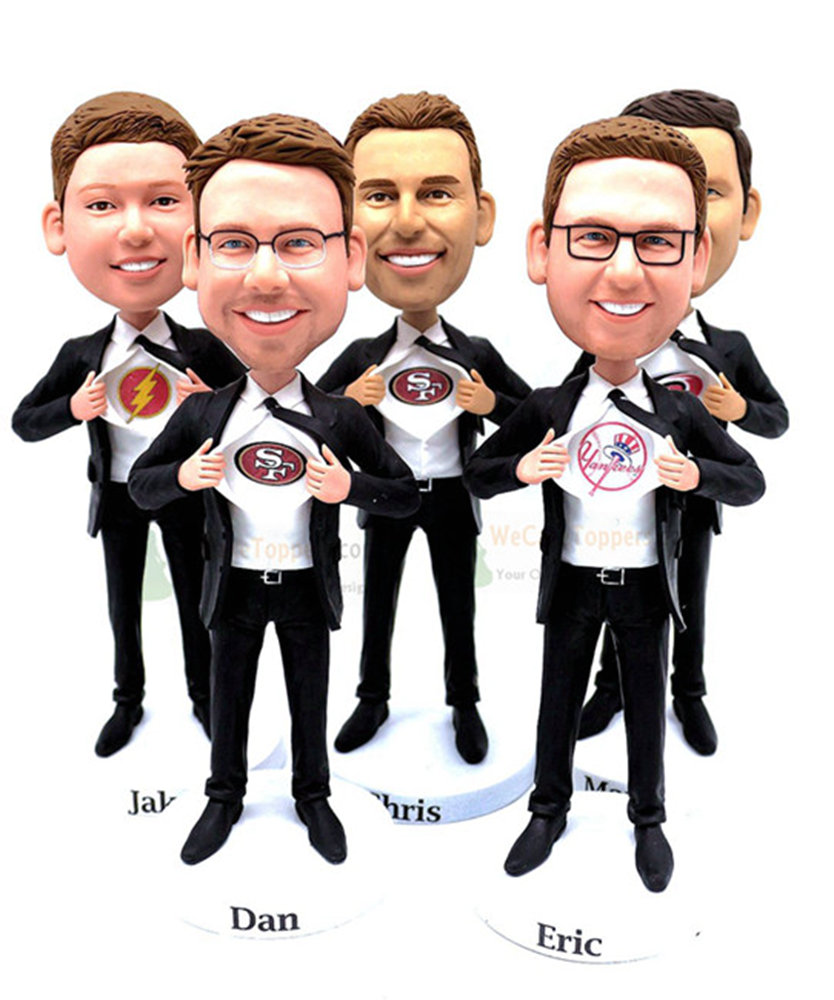 Groomsmen Custom bobbleheads best man Bobbleheads 5-10 sets